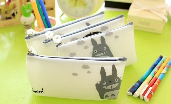 Bolsa de almacenamiento de lona con dibujos animados para estudiantes,  cartuchera creativa de Totoro, para oficina, papelería, estuche de  bolígrafo, regalo, novedad - AliExpress