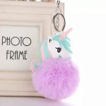 Llavero Unicornio Pompón