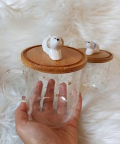Taza de vidrio de perro