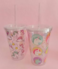 Vaso pitillo Unicornio