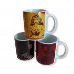 Taza superhéroes: Mujer Maravilla y Spiderman