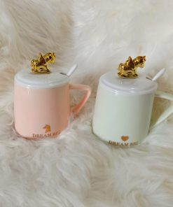 Mug unicornio dorado
