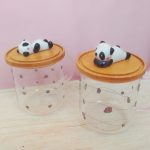 Taza en vidrio Panda