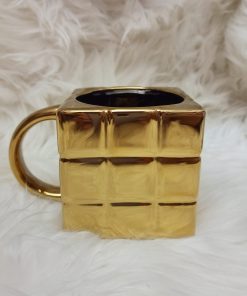 Mug Cubo Rubik dorado
