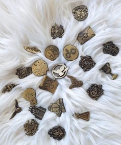 Pin metálico Harry Potter: Dumbledore, Hufflepuff, Varita, Malfoy