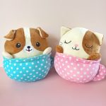 Peluche taza kawaii: Gato
