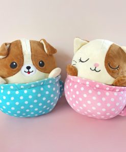 Peluche taza kawaii: Gato
