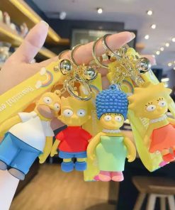 Llavero Los Simpson: Bart, Homero, Marge, Lisa