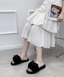 pantuflas de moño para mujer