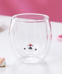 Vaso vidrio oso kawaii en cali