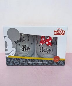 Set 2 vasos vidrio Disney: Mickey y Minnie