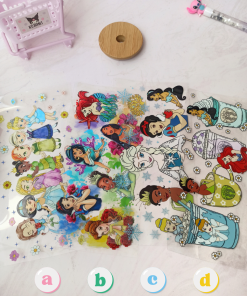 vaso pitillo Princesas Disney de vidrio en cali