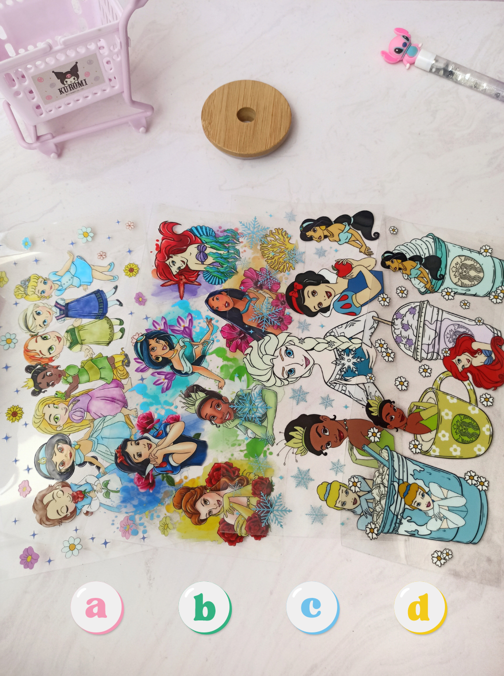 1 vaso pitillo Princesas Disney de vidrio en cali