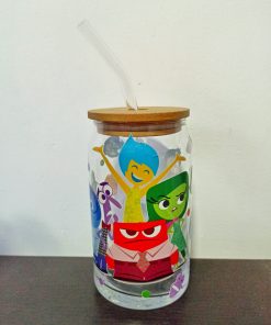 Vaso pitillo en vidrio de Intensamente en cali