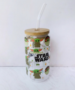 vaso pitillo vidrio de grogu en cali