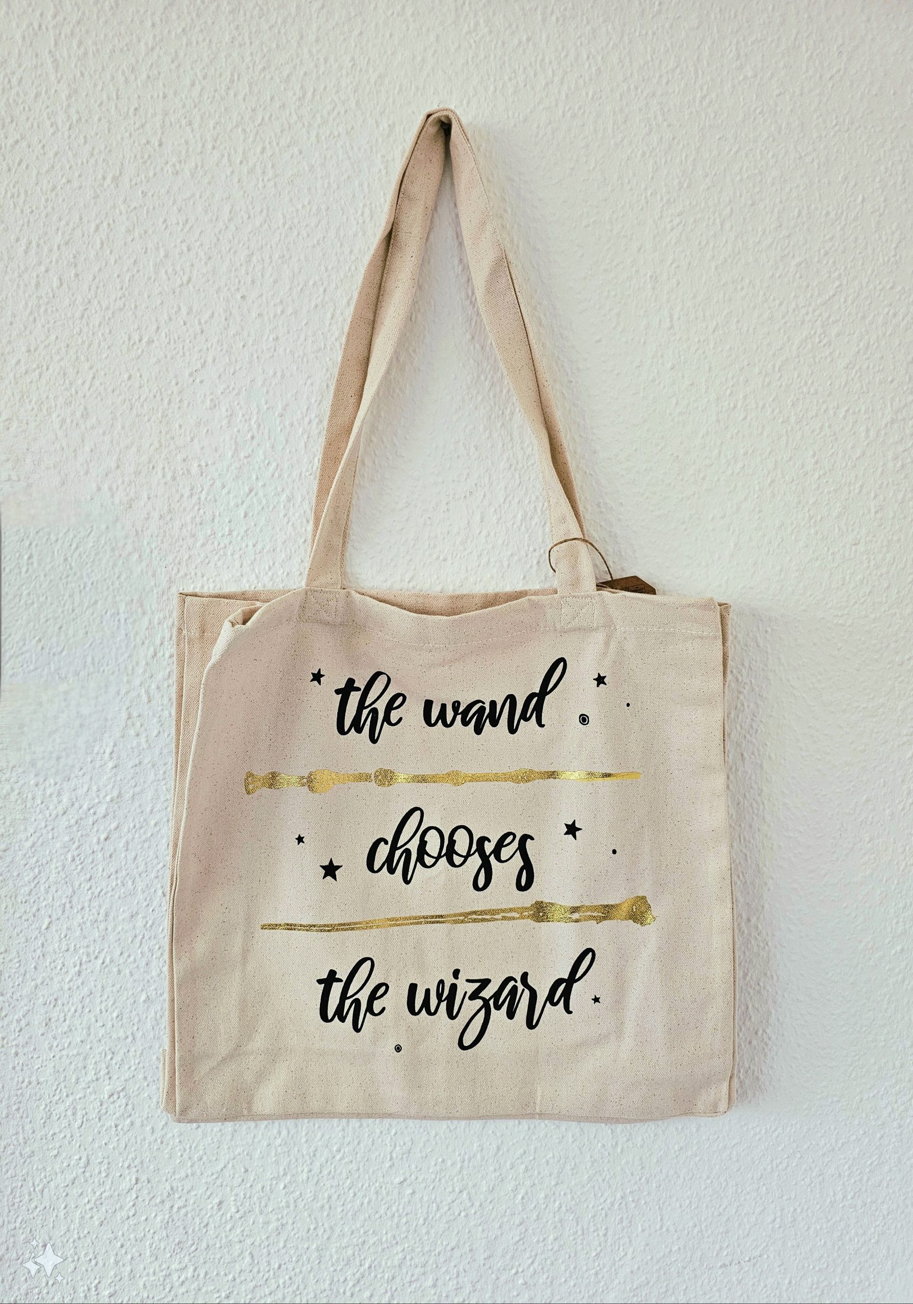 La varita elige al mago Tote bag de varita de harry potter de Cali