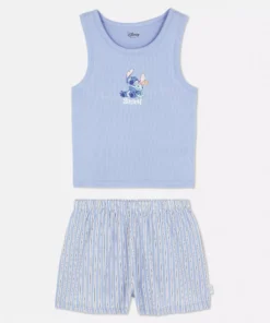 pijama short de algodon de stitch en cali