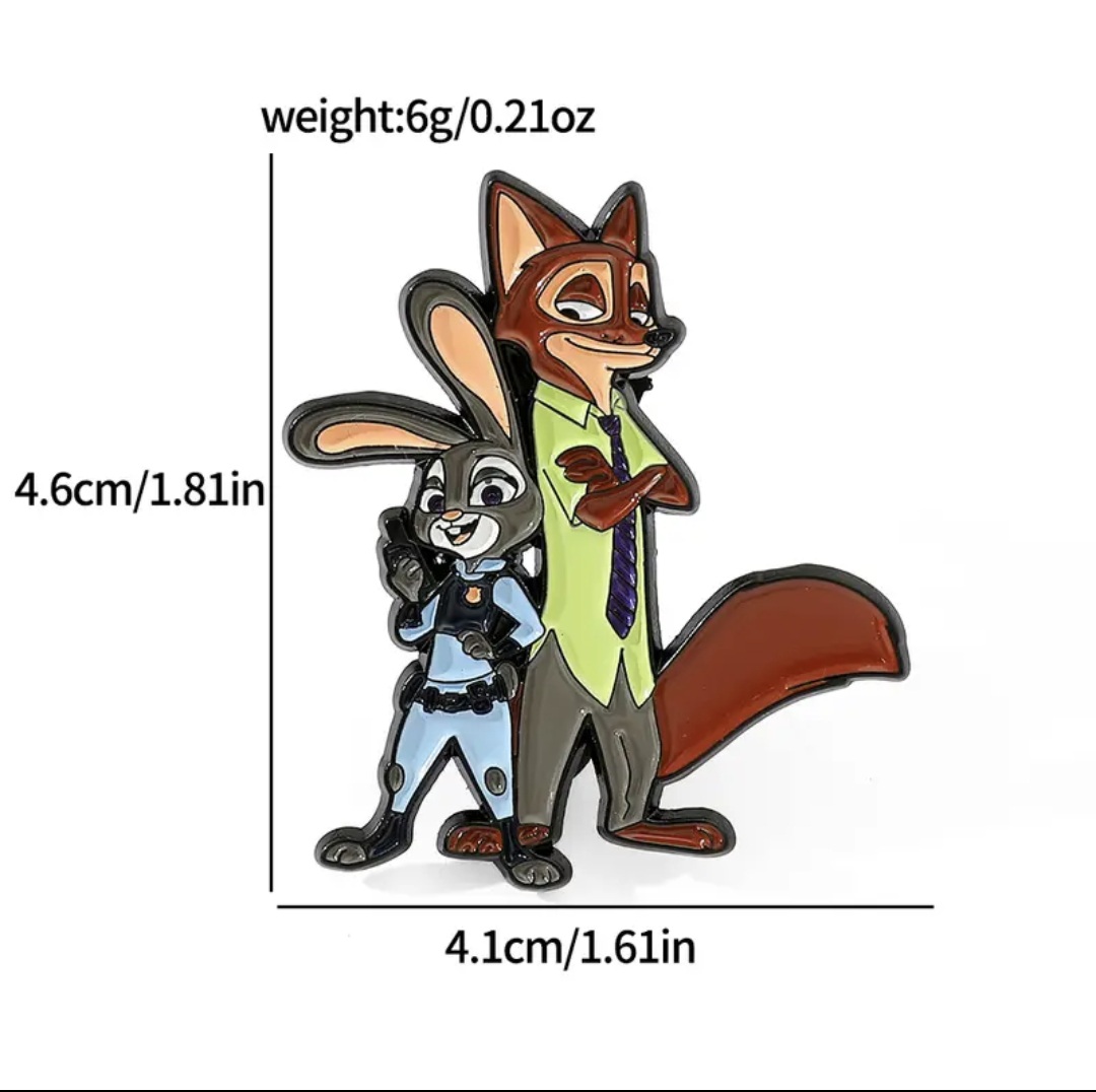 PIN ZOOTOPIA MEDIDAS